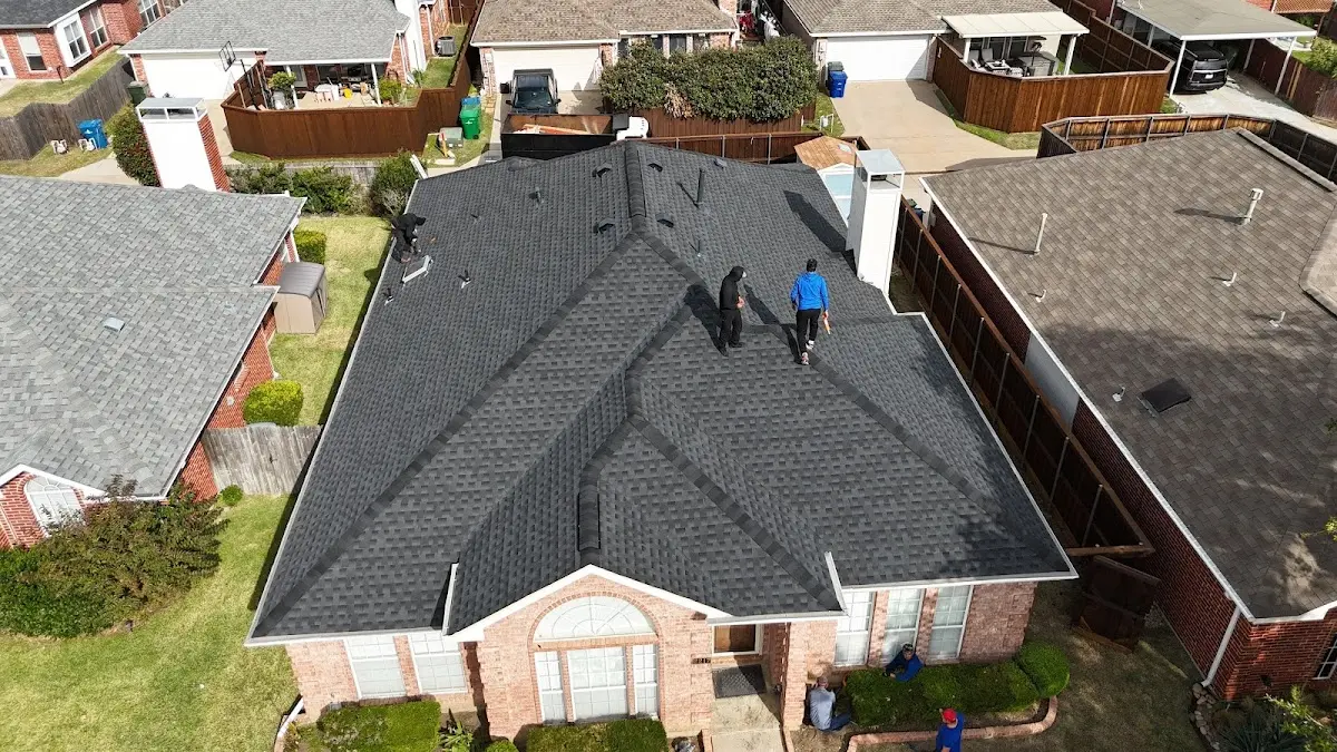 Slate & Tile Roof Repair work in progress on a Aransas Pass property